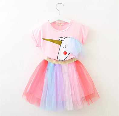 Lennike Rainbow Unicorn Tutu Outfit - Little Marylebone