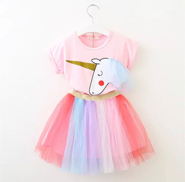 Lennike Rainbow Unicorn Tutu Outfit - Little Marylebone