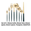 Luxury Green and gold flatware - Little Marylebone